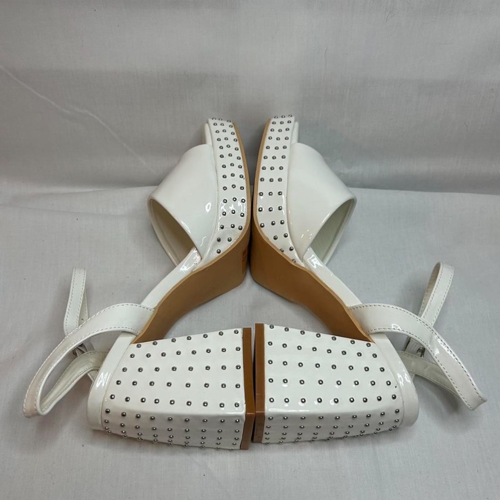 SHEIN Patent PU Studded Sole Open Toe Heeled Sandals Size 7.5 - Picture 5 of 7